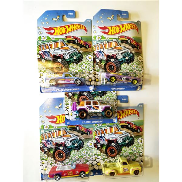 5 HOT WHEELS SPRING THEME SET V1405