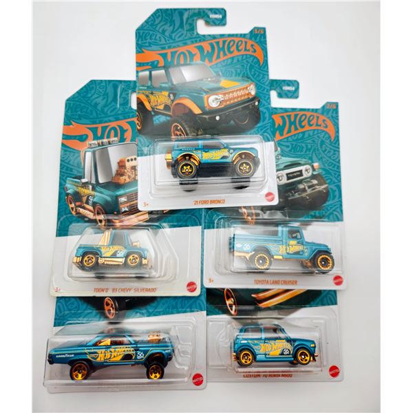5 HOT WHEELS 56TH ANNIVERSARY 83 CHEVY, TOYOTA