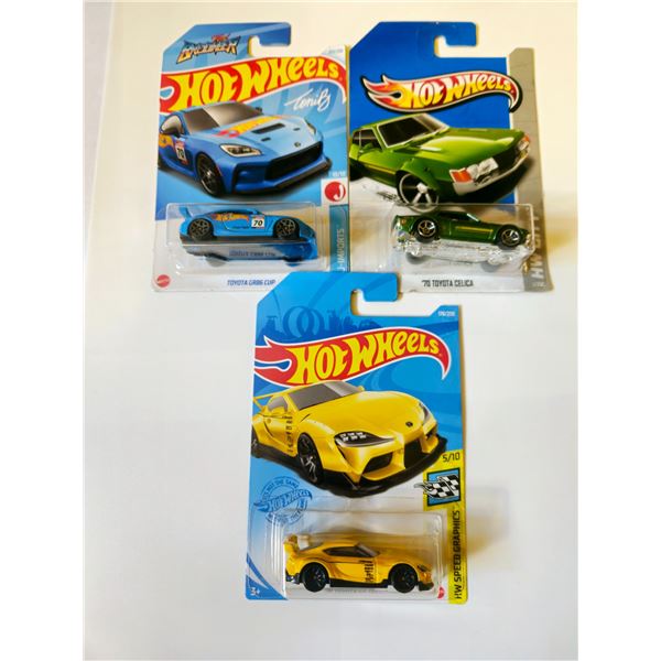 LOT OF 3 HOT WHEELS 70 TOYOTA CELICA & TOYOTA GR86