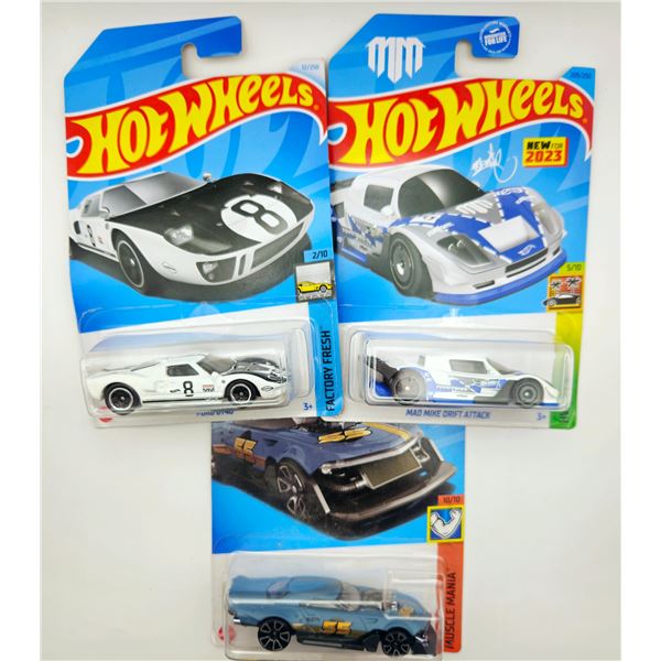 3 HOT WHEELS FORD GT40 & MAD MIKE DRIFT ATTACK &