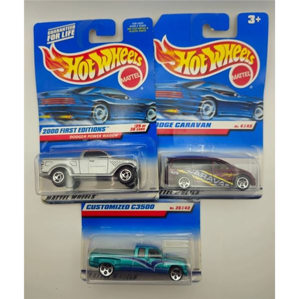 3 HOT WHEELS 90S RELEASE DODGE CARAVAN, DODGE