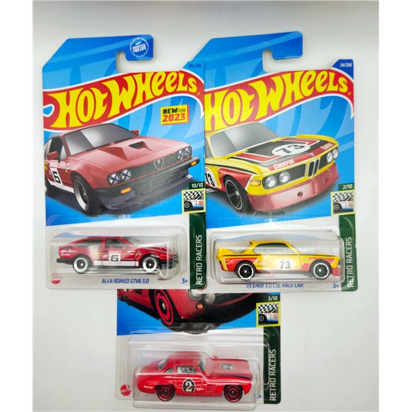 3 HOT WHEELS ALFA ROMEO & 73 BMW 3.0 CSL &