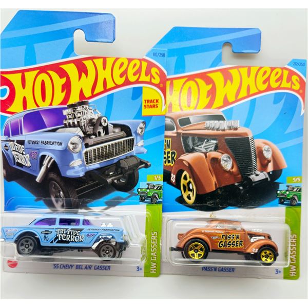 2 HOT WHEELS PASS N GAS & 55 CHEVY BEL-AIR GASSER