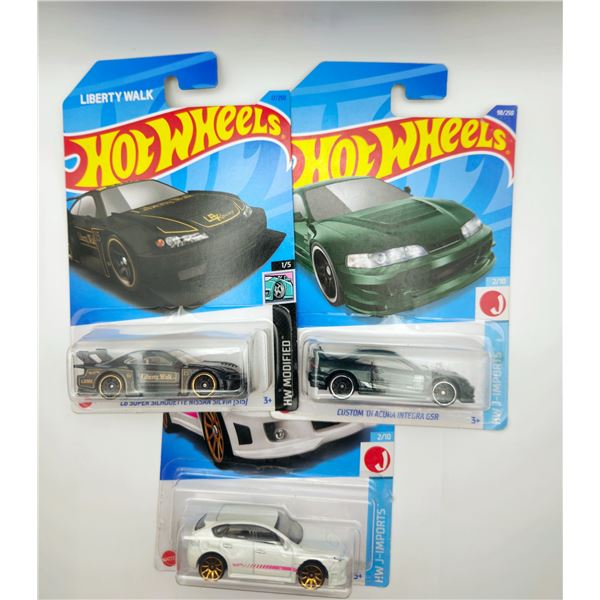 3 HOT WHEELS ACURA/ SUBARU/NISSAN SILVIA