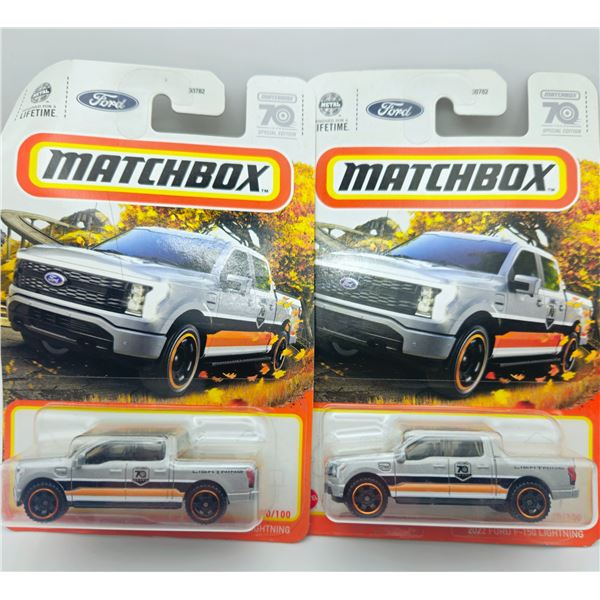 2 MATCHBOX FORD F-150 LIGHTNING METAL