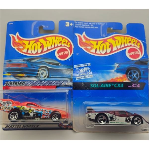 2 HOT WHEELS 90S RELEASE FIREBIRD/ SOL-AIRE CX4