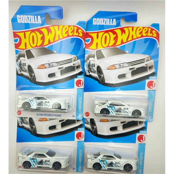 4 HOT WHEELS NISSAN SKYLINE GT-R (R32) GODZILLA