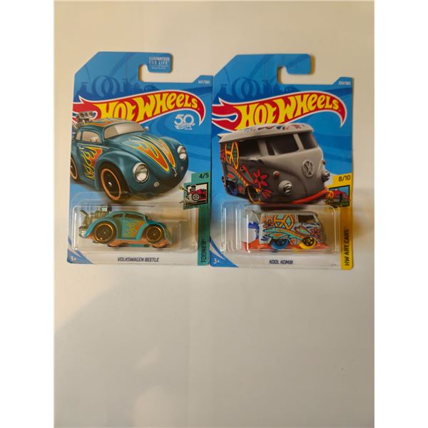 LOT OF 2 HOT WHEELS VOLKSWAGEN BEETLE & KOOL KOMBI
