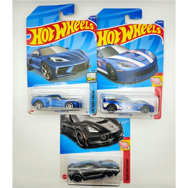 3 HOT WHEELS CORVETTE'S