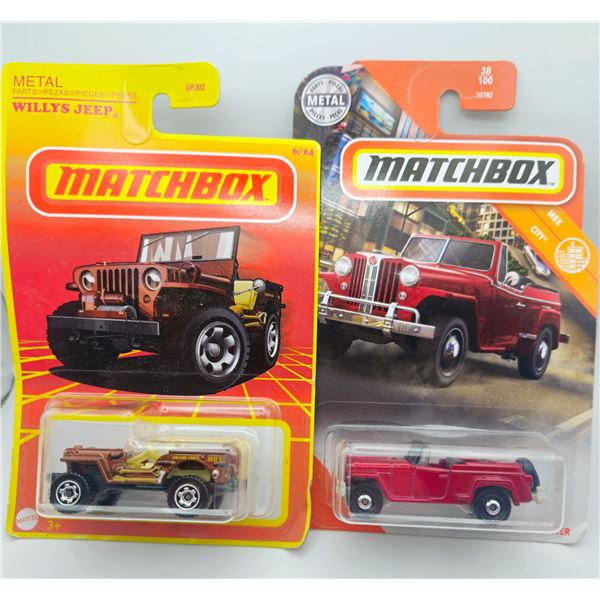 2 MATCHBOX METAL JEEP WILLY'S