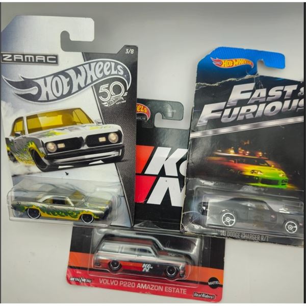 3 HOT WHEELS 68 PLYMOUTH & 70 DODGE CHARGER &