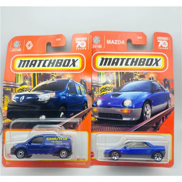 2 MATCHBOX METAL MAZDA AUTZAM & RENAULT KANGOO