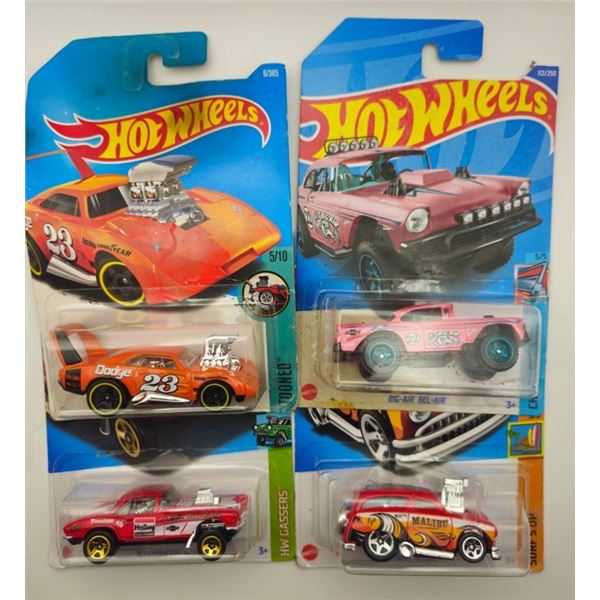 4 HOT WHEELS DODGE CHARGER & BIG-AIR BEL-AIR &
