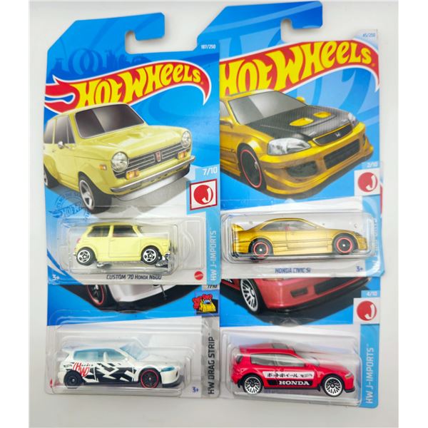 4 HOT WHEELS HONDA VARIANTS