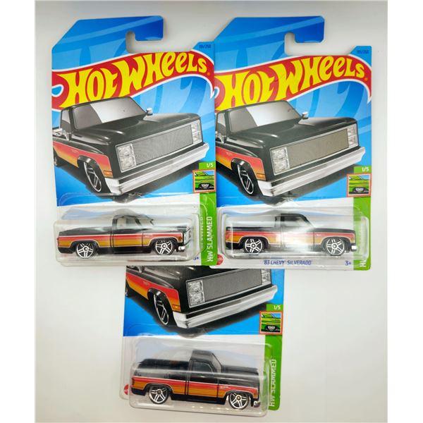 3 HOT WHEELS 1983 CHEVY SILVERADO