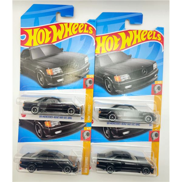 4 HOT WHEELS 89 MERCEDES-BENZ 560 SEC AMG