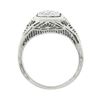 Image 8 : Antique Art Deco 18k Gold European Diamond Solitaire w/ Filigree Engagement Ring