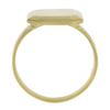 Image 7 : Solid 14K Yellow Gold Rectangular Engravable Center Matte Finish Signet Ring
