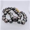 Image 4 : Pearl and Diamond Necklace - 14KT Yellow Gold
