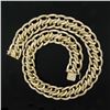 Image 6 : Italian UnoAErre Solid 14k Yellow Gold Wide Interlocking Link Statement Necklace