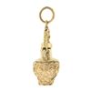 Image 5 : Vintage 14k Gold Textured Two-Handled Swinging Fragrance Jar Charm Pendant