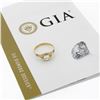 Image 1 : Antique Victorian 18k Gold GIA European Diamond Flower Basket Engagement Ring