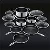 Image 1 : Hexclad - Hybrid Pots & Pans Set (12-Piece) AND Hybrid Wok, 12"