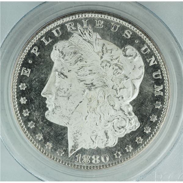 1880 S Morgan dolla, PCGS MS63 Proof Like, est. $200