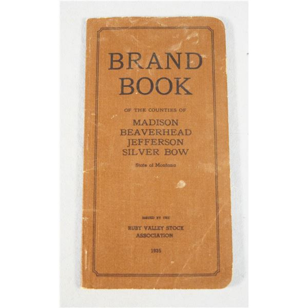 1935 Montana Brand Book of Madison, Beaverhead, Jefferson & Silver Bow Counties