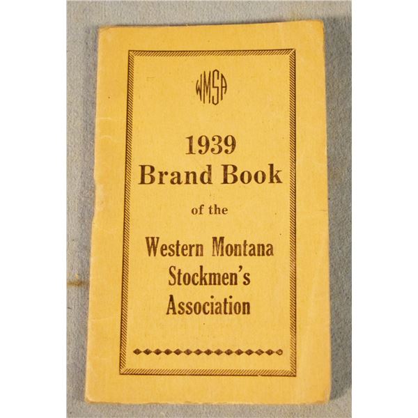 1939 Montana Brand Book of Western Montana Stockman's Association