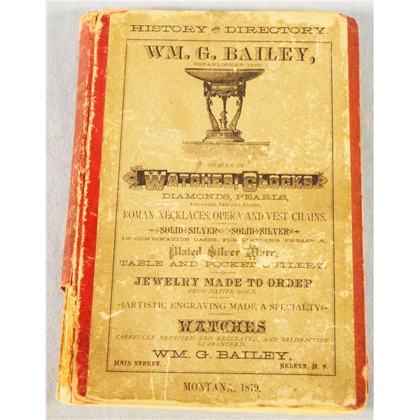 1879 Montana Directory, hard bound, broken binding