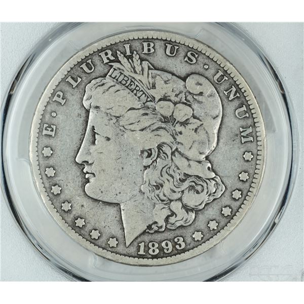 1893 CC Morgan dollar, PCGS VG10, est. $700