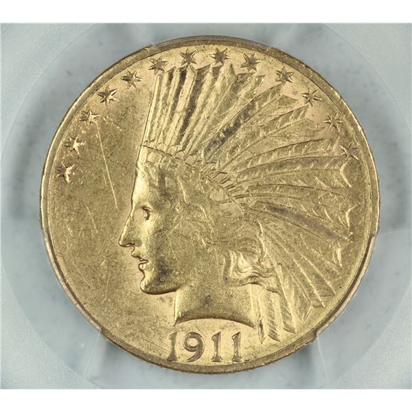 1911 S $10 gold Indian Head, PCGS AU Details, est. $3000