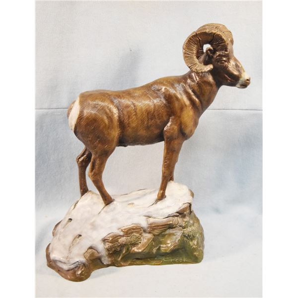 Cheek, C. R., bronze, Big Horn Ram, 13" x 11" x 5", #4/35