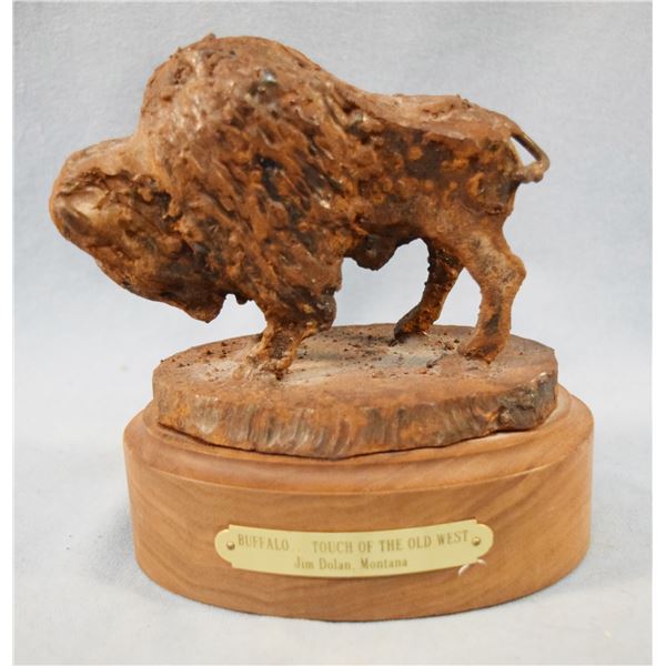Dolan, Jim, bronze, Buffalo…Touch of the Old West, 6" x 7" x 4", wood base