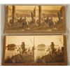Image 1 : (2) Stereo card views, Curly Crow Scout and C. M. Russell