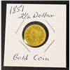 Image 2 : 1851 $2½ gold Coronet coin, ungraded