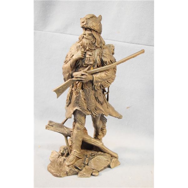 Ponter, Jim, fine pewter sculpture, The Fur Trapper, 10" x 5.5" x 4", Western Heritage Museum, 1981
