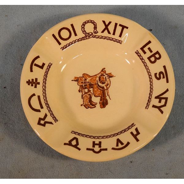 Westward Ho ash tray, 5.25" diameter