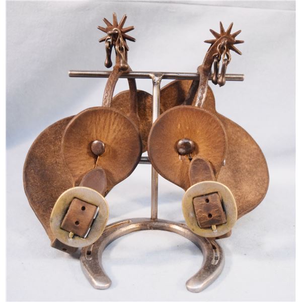 Buermann iron spurs w/ jingle bobs and Harpham Bros straps