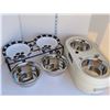 Image 1 : Dog Stands + Bowls - See All Pictures for Condition