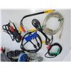 Image 6 : Box of Various Tech Wires, Cables, Receiver Etc
