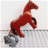 Image 2 : LEGO Horse, Movable Legs with Black Eyes and Bridle, Long White Blaze Pattern