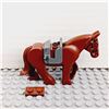 Image 5 : LEGO Horse, Movable Legs with Black Eyes and Bridle, Long White Blaze Pattern