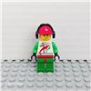 Image 1 : LEGO Race Car Mechanic, White Racing Suit with Octan Logo, Red Cap with Hole, Headphones, Smirk and 