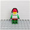 Image 2 : LEGO Race Car Mechanic, White Racing Suit with Octan Logo, Red Cap with Hole, Headphones, Smirk and 