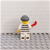 Image 2 : LEGO Police - Jail Prisoner 86753 Prison Stripes, Dark Bluish Gray Knit Cap, Reddish Brown Beard and
