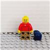 Image 2 : LEGO Mountain Bike Cyclist - Male, Red Tracksuit, Dark Tan Legs with Pockets, Dark Blue Dirt Bike He