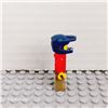 Image 3 : LEGO Mountain Bike Cyclist - Male, Red Tracksuit, Dark Tan Legs with Pockets, Dark Blue Dirt Bike He