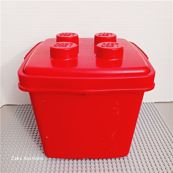 Empty Vintage 1999 LEGO Red Small Storage Box Bucket